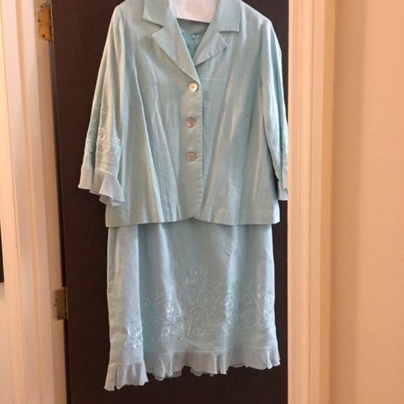 2 Piece-Dress Outfit Vintage Jessica Howard Woman 14-16 W Petite  **PLEASE READ - Picture 3 of 16